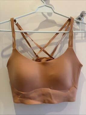 aerie Crisscross Seamless Bralette - Tan